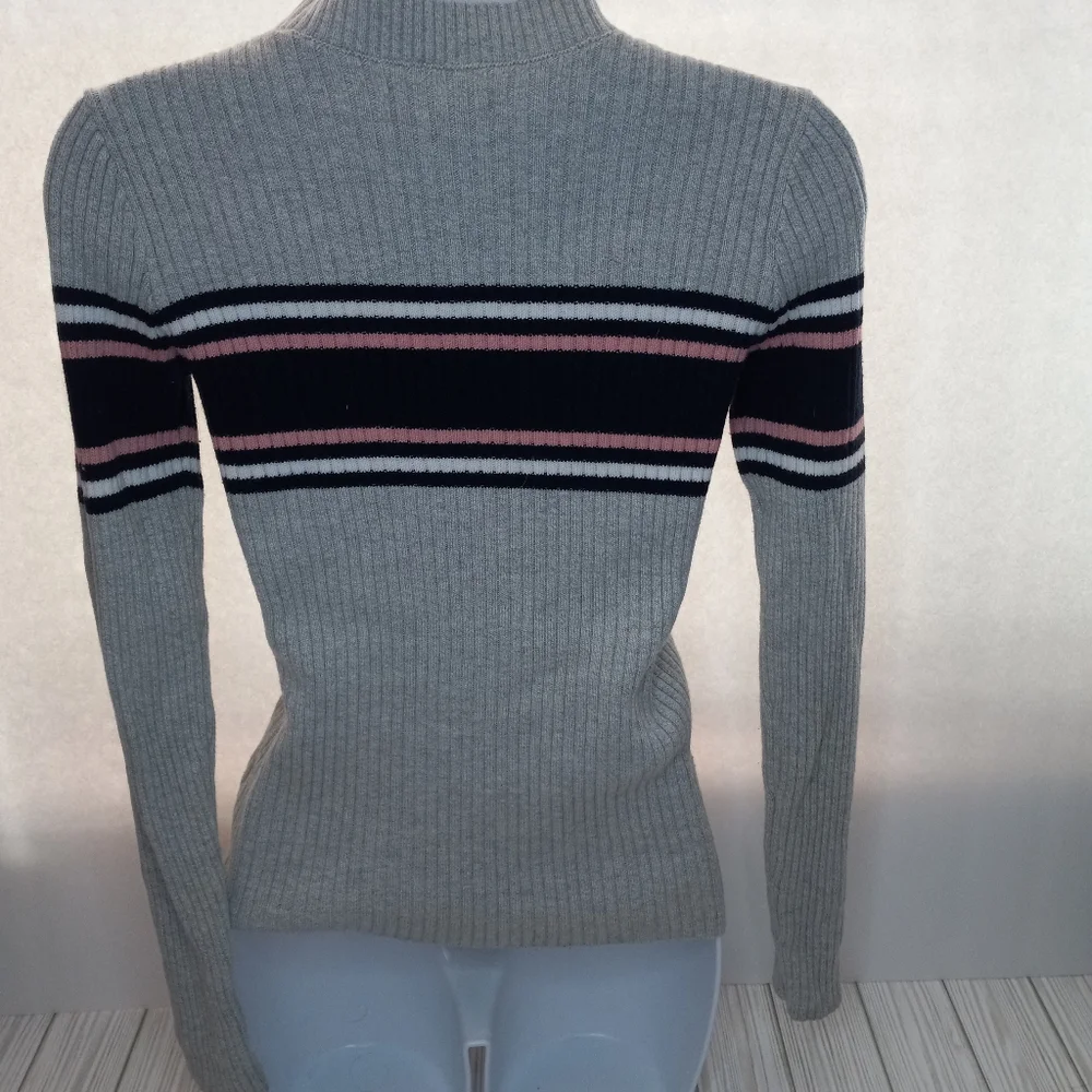 Abercrombie & Fitch Y2K Ribbed Striped Sweater